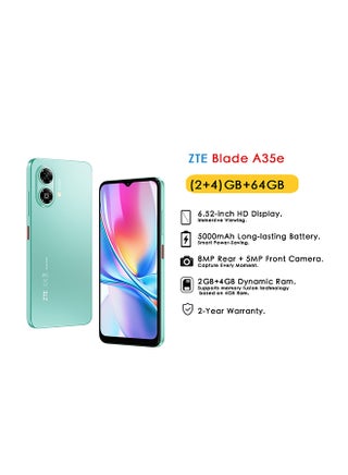 Blade A35e Dual SIM Ice Green 2GB+4GB RAM 64GB 4G - Middle East Version - pnsku/N70178881V/45/_/1753171044/319ca090-8d91-48a7-bd2b-95958dca3efc