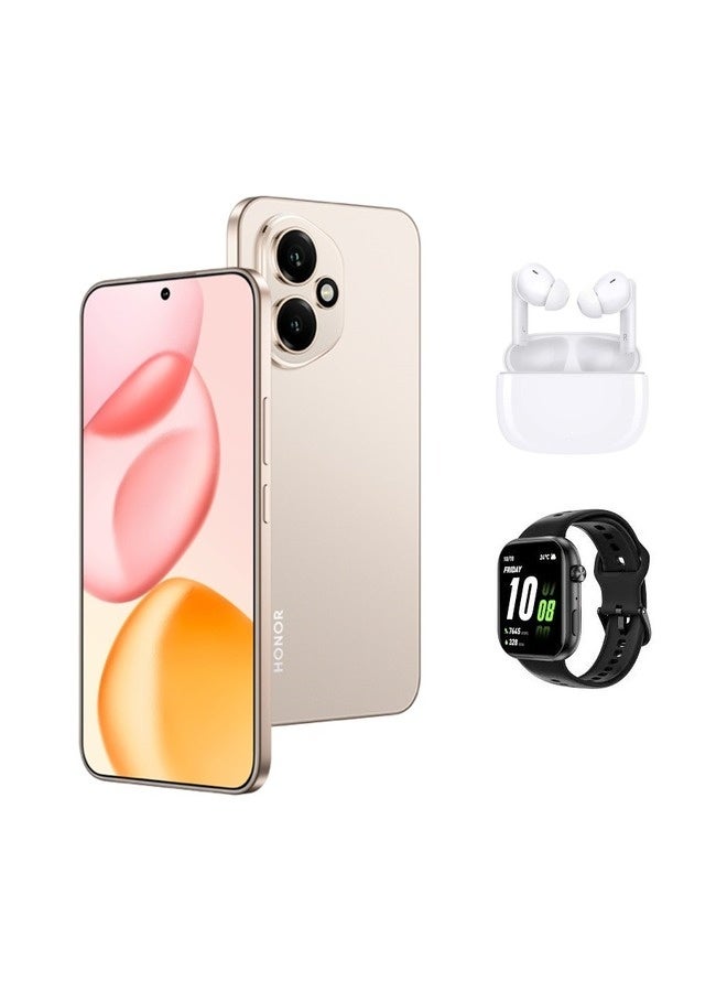 هونور هونر 400 ثنائي الشريحة ذهب صحراوي 12 جيجابايت رام 256 جيجابايت 5G مع سماعة أذن X7 لايت وساعة اختيار 2i (قد يختلف لون الهدايا)  - Image 1