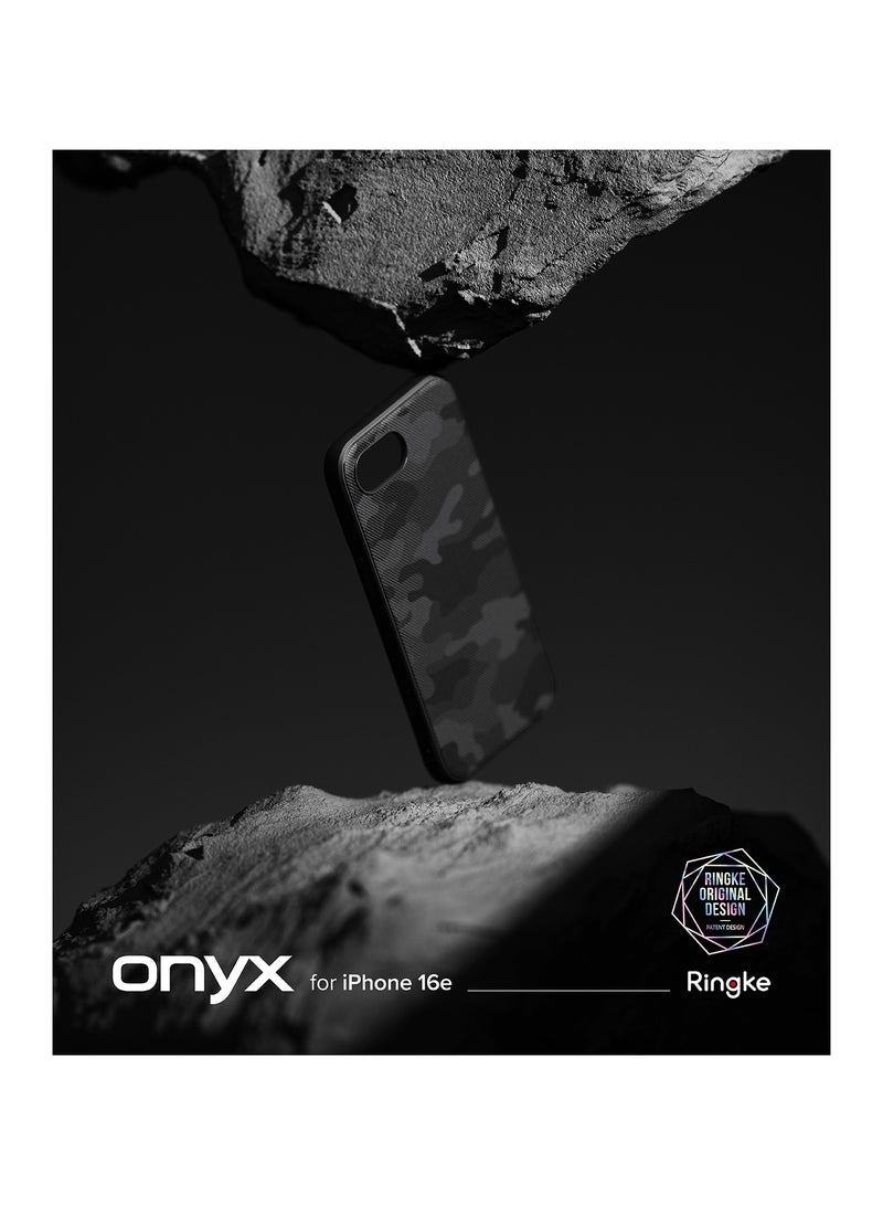 Ringke Onyx [Feels Good in The Hand] Compatible with iPhone 16e Case, Anti-Fingerprint Technology Prevents Oily Smudges Non-Slip Enhanced Grip Precise Cutouts for Camera CAMO BLACK - Image 2