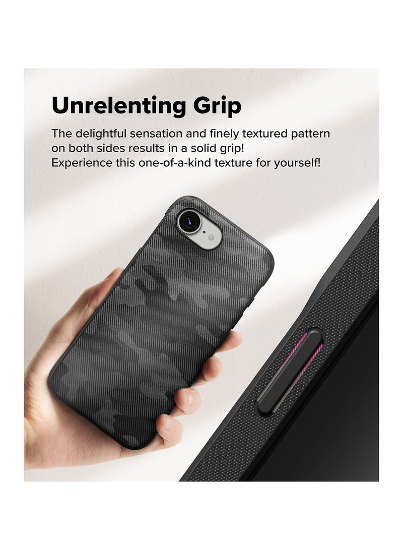 Ringke Onyx [Feels Good in The Hand] Compatible with iPhone 16e Case, Anti-Fingerprint Technology Prevents Oily Smudges Non-Slip Enhanced Grip Precise Cutouts for Camera CAMO BLACK - Image 4