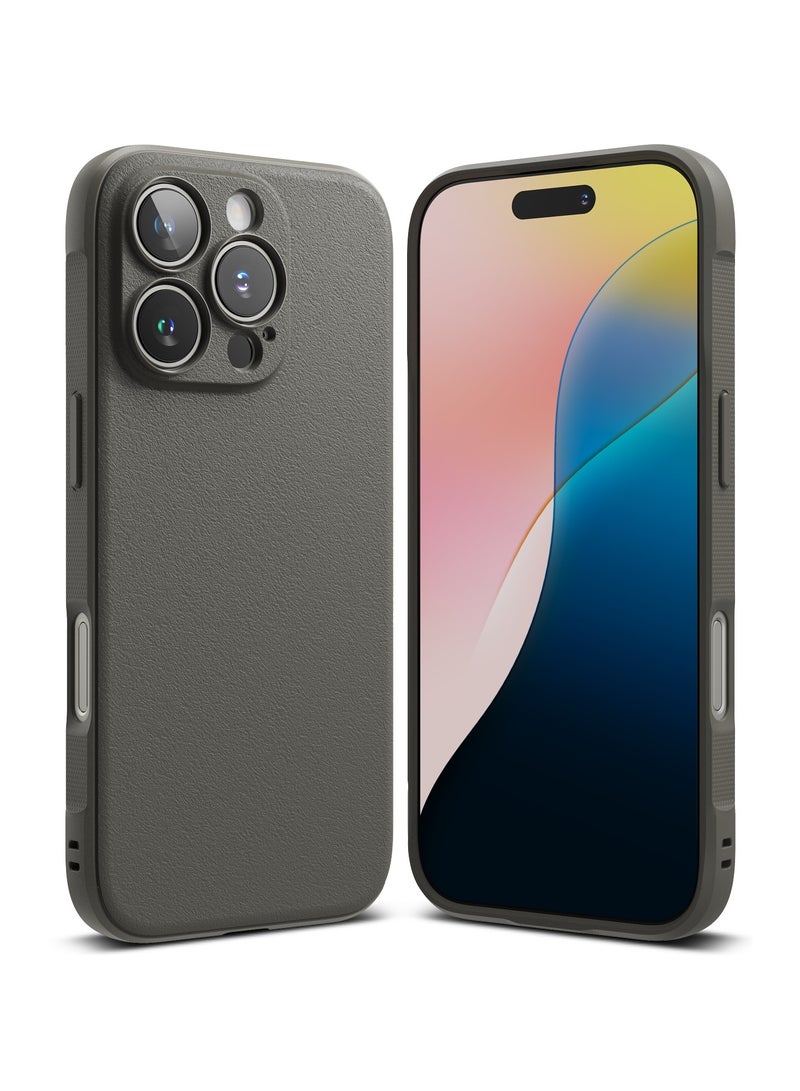 Ringke Onyx [Feels Good in The Hand] Compatible with iPhone 16 Pro Max Case, Anti-Fingerprint Technology Prevents Oily Smudges Non-Slip Enhanced Grip Precise Cutouts for Camera GREY - Image 1