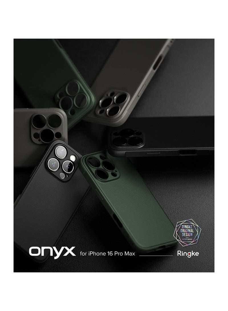 Ringke Onyx [Feels Good in The Hand] Compatible with iPhone 16 Pro Max Case, Anti-Fingerprint Technology Prevents Oily Smudges Non-Slip Enhanced Grip Precise Cutouts for Camera GREY - Image 2