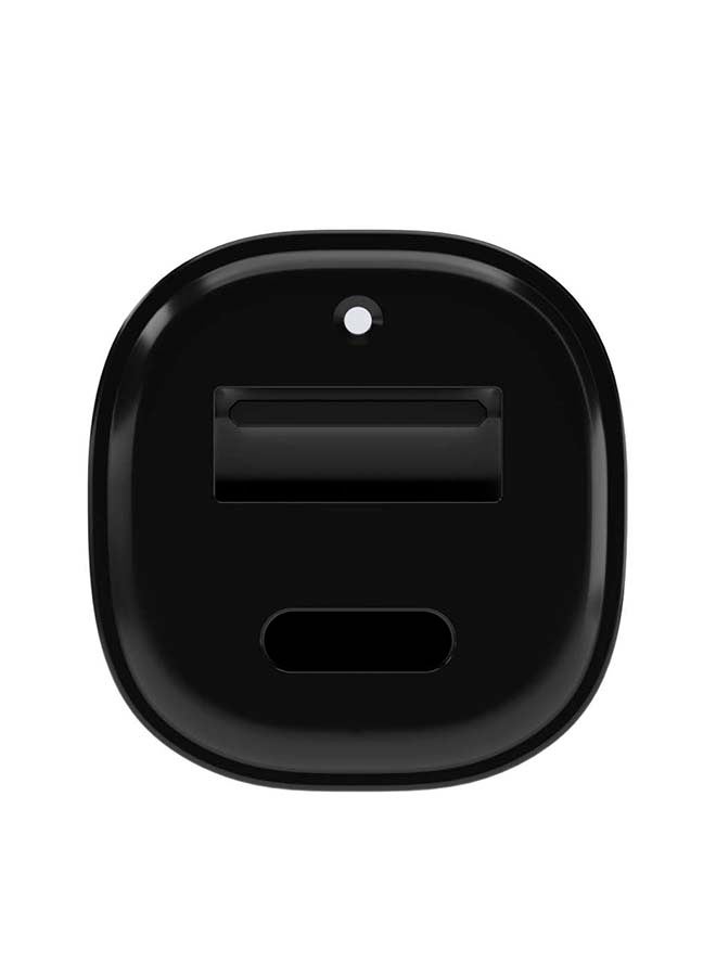 Mophie 12W Dual USB-C + USB-A Car Charger - Black Black - Image 4