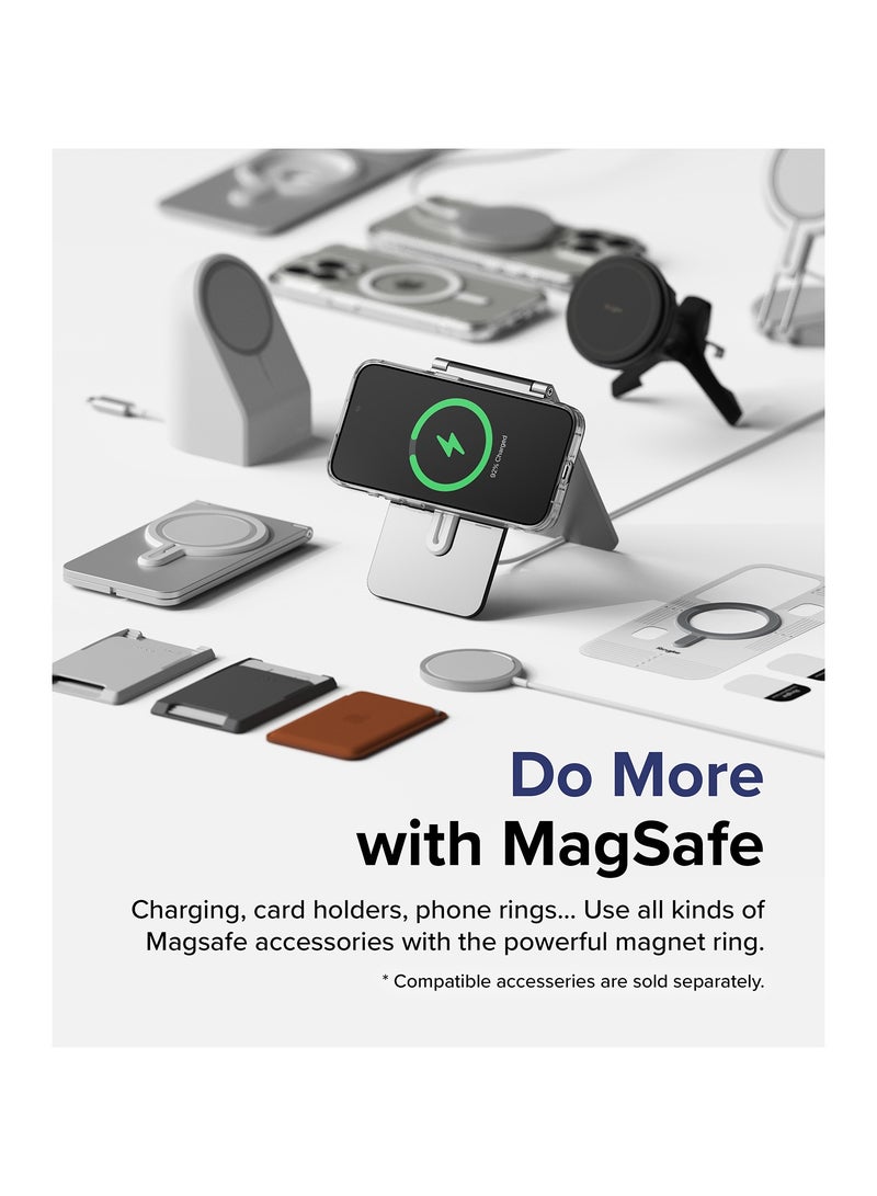 Ringke Fusion Magnetic [Oil & Dirt Resistant] Compatible with iPhone 15 Pro Max Case and Compatible with MagSafe, UV Coating for Scratch & Discoloration Resistant, Shockproof Pockets MAGNETIC MATTE CLEAR - Image 2
