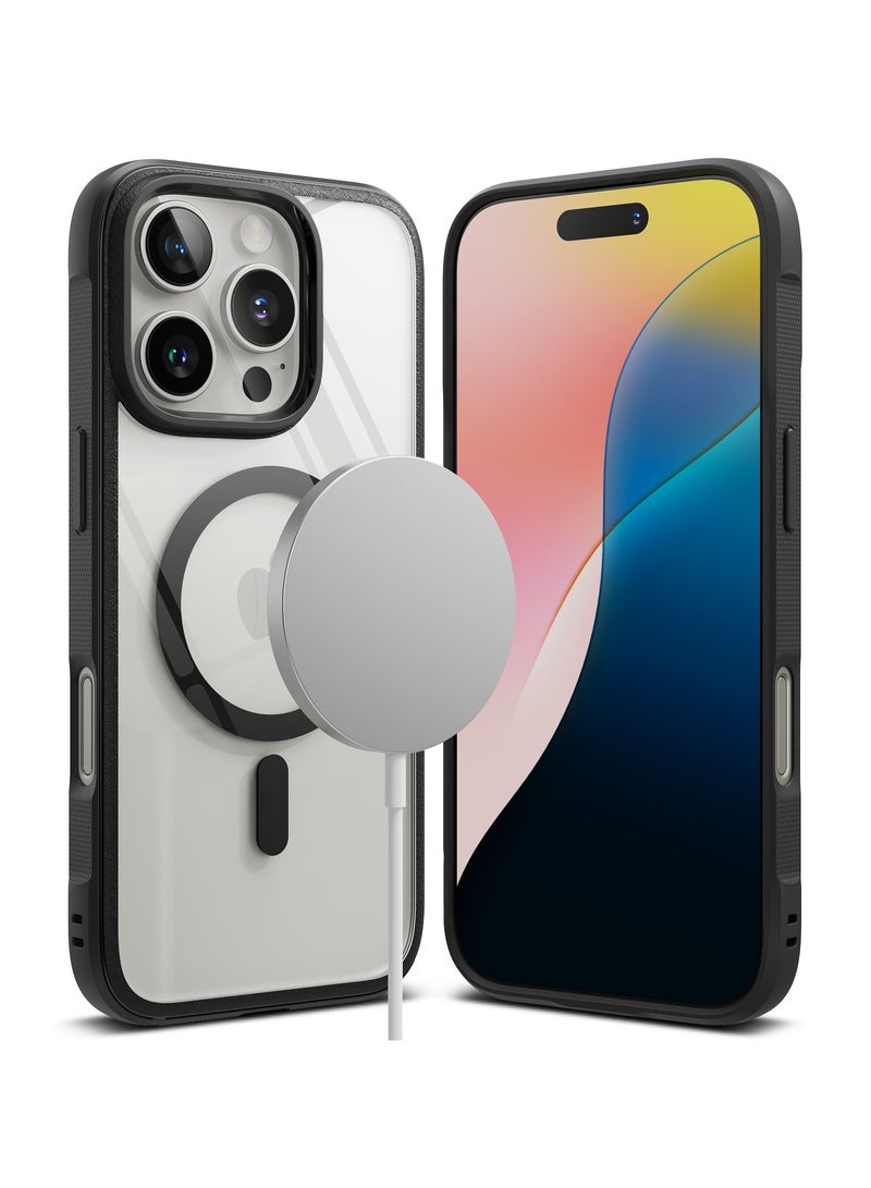 Ringke Fusion Bold Magnetic [Compatible with MagSafe] Compatible with iPhone 16 Pro Max Case, Enhanced Grip Technology Prevents Accidental Drops Non-Slip Anti-Yellowing Phone Cover MAGNETIC BLACK - Image 1