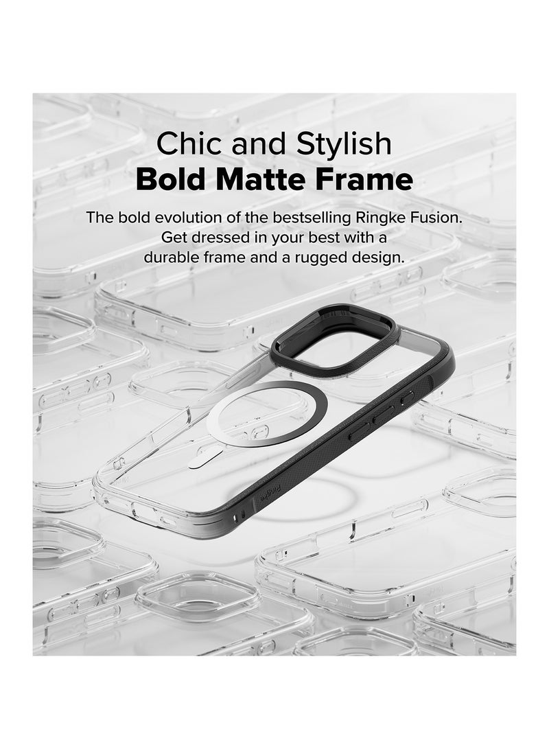 Ringke Fusion Bold Magnetic [Compatible with MagSafe] Compatible with iPhone 16 Pro Max Case, Enhanced Grip Technology Prevents Accidental Drops Non-Slip Anti-Yellowing Phone Cover MAGNETIC BLACK - Image 3