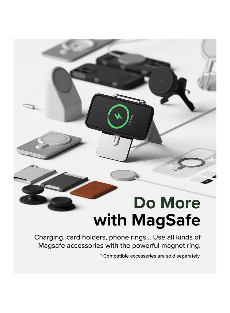 رينجك Ringke Alles [Compatible with Magsafe] Designed for iPhone 15 Pro Max Case, Protective Case with Stand Powerful Magnetic Cover Precise Cutouts for Camera Lenses - Gunmetal GUN METAL - Image 5