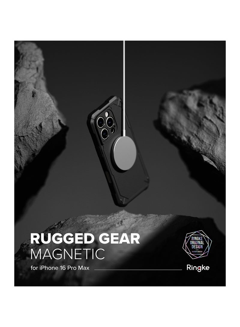 Ringke Rugged Gear Magnetic [Compatible with MagSafe] Compatible with iPhone 16 Pro Max Case, Prevents Oily Smudges Non-Slip Enhanced Grip Protective Cover Precise Cutouts for Camera MAGNETIC BLACK - Image 2