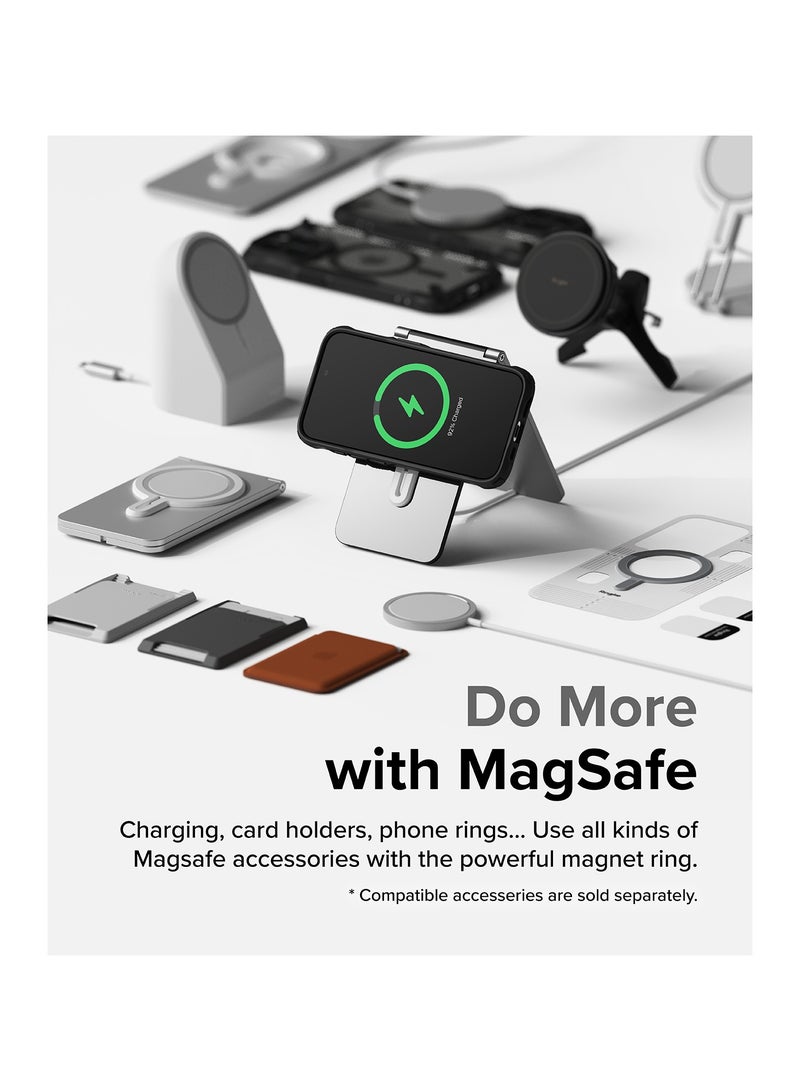 Ringke Fusion-X Magnetic [Compatible with MagSafe] Compatible with iPhone 15 Pro Max Case, Augmented Bumper Heavy Duty Shockproof Protective Cover MAGNETIC BLACK - Image 4