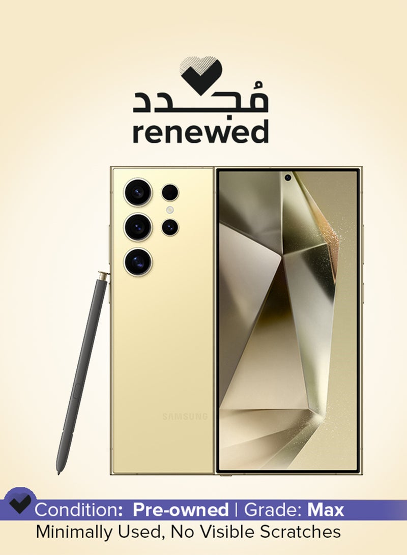 Samsung Renewed - Galaxy S24 Ultra Dual SIM Titanium Yellow 512GB 5G - International Version - Image 1