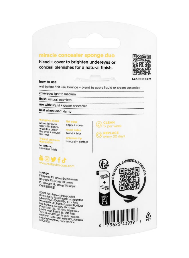 REAL TECHNIQUES Miracle Concealer Sponge 2 Pack  - Image 2