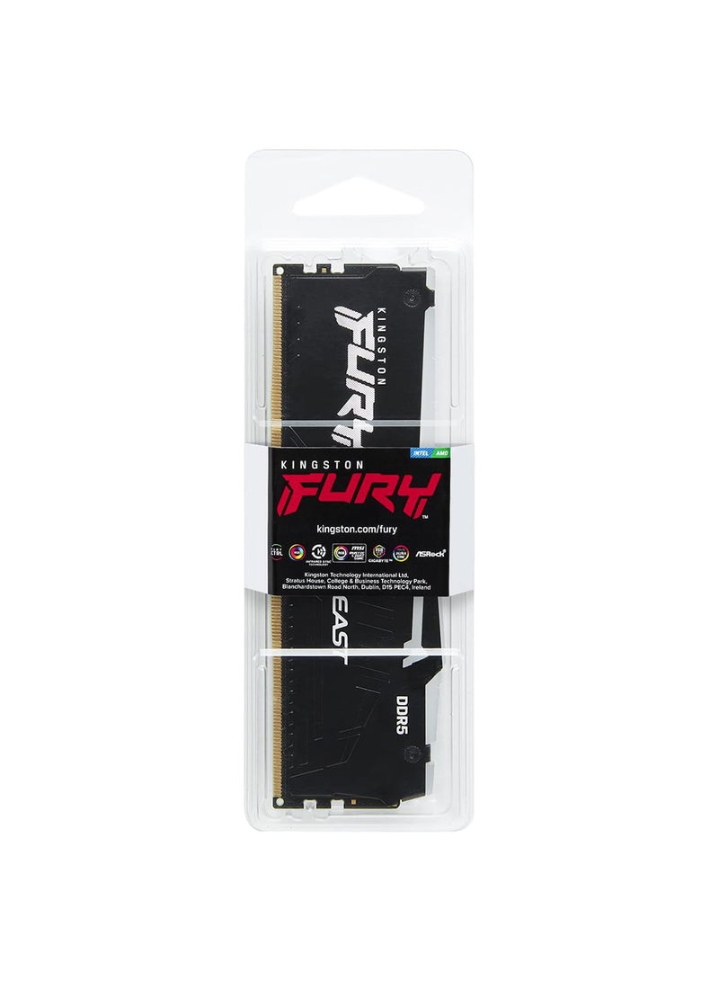 كينغستون Fury Beast Black RGB XMP 32GB 6000MT/s DDR5 CL30 DIMM Desktop Gaming Memory Single Module - KF560C30BBA-32 Black  - Image 4