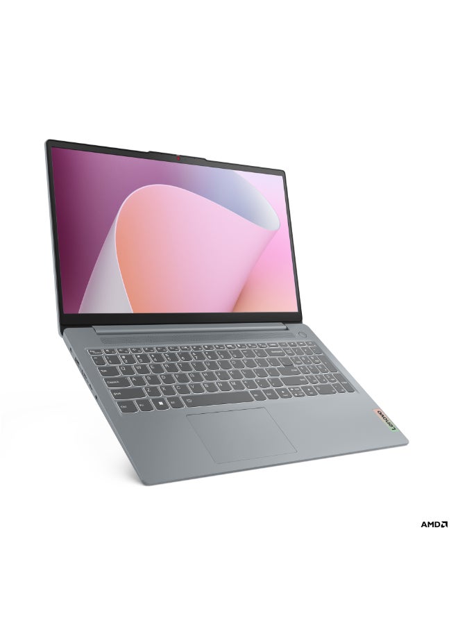 Lenovo IdeaPad Slim 3 15ABR8 (2025) Laptop With 15.6-Inch FHD Display, AMD Ryzen 5-5625U Processor/16GB RAM/512GB SSD/AMD Radeon Graphics/Windows 11 Home English/Arabic Arctic Grey  - Image 1