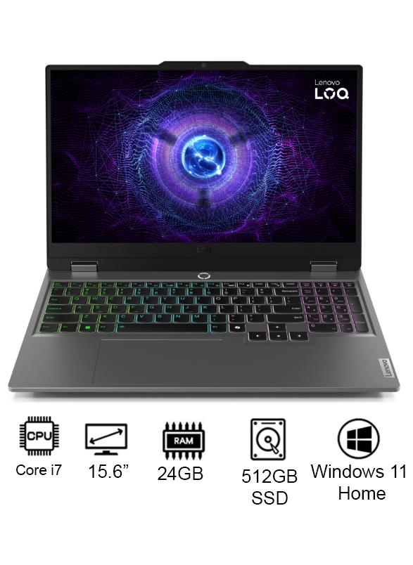 لينوفو LOQ 15IRX9 (Gaming (2025) Laptop With 15.6-Inch FHD Display, Core i7-13650HX Processor/24GB RAM/512GB SSD/8GB NVIDIA GeForce RTX 4060 Graphics Card/Windows 11 Home /  / English/Arabic Luna Grey - Image 1
