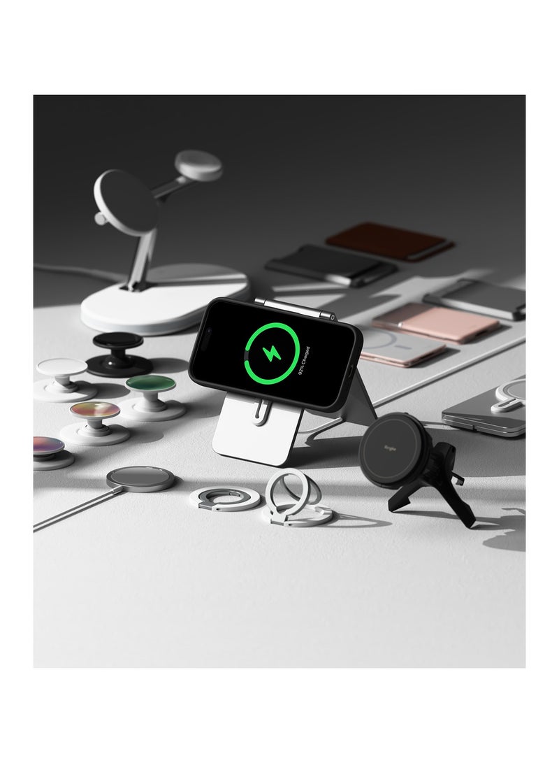 Ringke Silicone Magnetic [Compatible with MagSafe] Designed for iPhone 16 Pro Max Case, Feels Velvety Lightweight Slim Cute Soft Phone Cover for Women, Men Black - Image 3