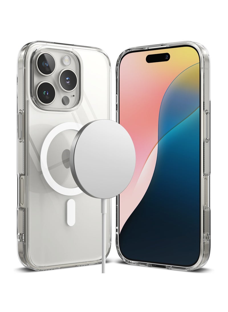 Ringke Fusion Magnetic [Compatible with MagSafe] Compatible with iPhone 16 Pro Max Case, UV Coating for Scratch & Discoloration Resistant, Shockproof Air Pockets MAGNETIC CLEAR - Image 1