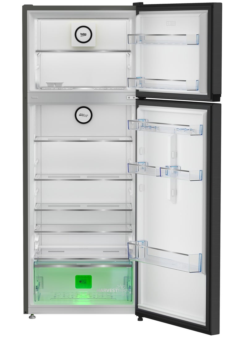 بيكو Beko No Frost Refrigerator, 408 Liters , 2 Doors , Digital Screen , Inverter , Dark Stainless RDNG551M20XBR Dark Inow  - Image 2