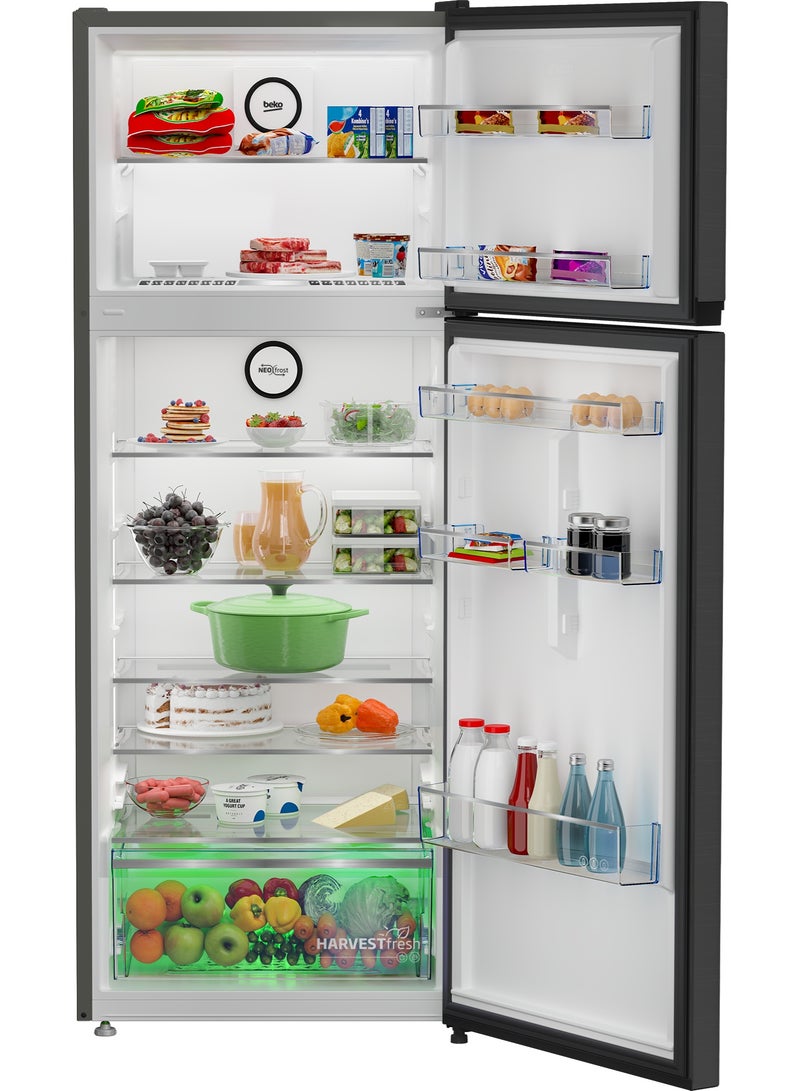 بيكو Beko No Frost Refrigerator, 408 Liters , 2 Doors , Digital Screen , Inverter , Dark Stainless RDNG551M20XBR Dark Inow  - Image 4