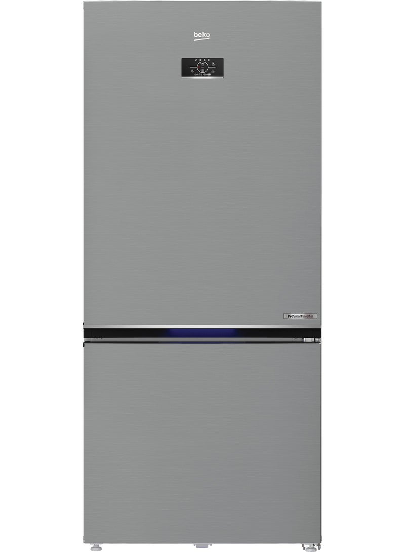 Fridge Bottom Freezer (Combi), 615L No-Frost, Titanium Inox, Digital, 83.2 cm Width RCNE690E20DZXP Titanium Inox