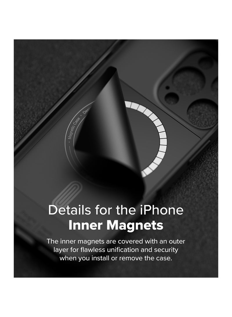 Ringke Onyx Magnetic [Compatible with MagSafe] Compatible with iPhone 16 Pro Max Case, Anti-Fingerprint Technology Prevents Oily Smudges Non-Slip Enhanced Grip Precise Cutouts for Camera MAGNETIC BLACK - Image 4