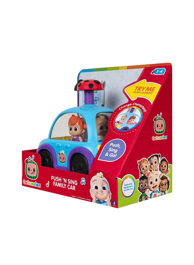 Cocomelon Vehicle Push N Sing Battery Operated Multicolour 23.60cm - Image 1