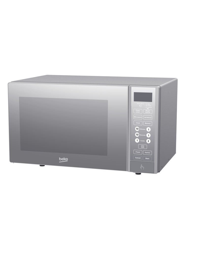 بيكو Microwave with Grill, 8 Programs, Digital, 800 Watts, 23 L, Grey 23 L 800 W MGF23330S Silver - Image 2