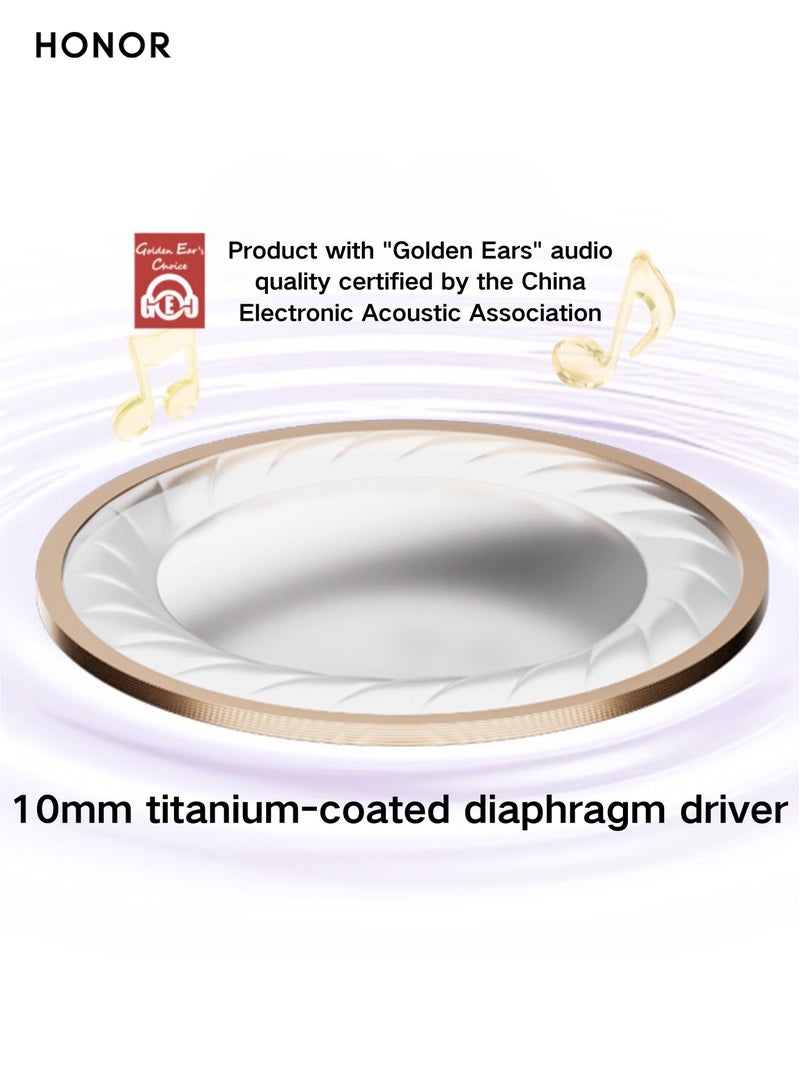 Honor Earbuds X8 - 40 Hours Battery Life, Fast Charge, 10mm Drivers, AI Noise Reduction, IP54, Bluetooth 5.3 - Ultimate Wireless Earphones Experience Gold - Image 5