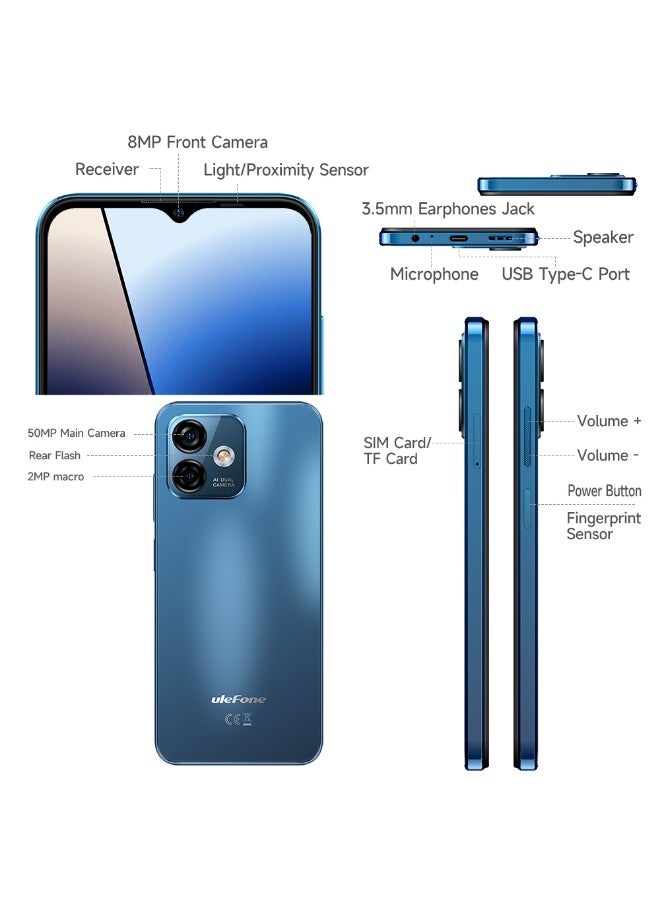NOTE 16 PRO |8GB RAM 512GB ROM|4400mAh BATTERY|50MP CAMERA|6.52" HD+ DISPLAY-BLUE
