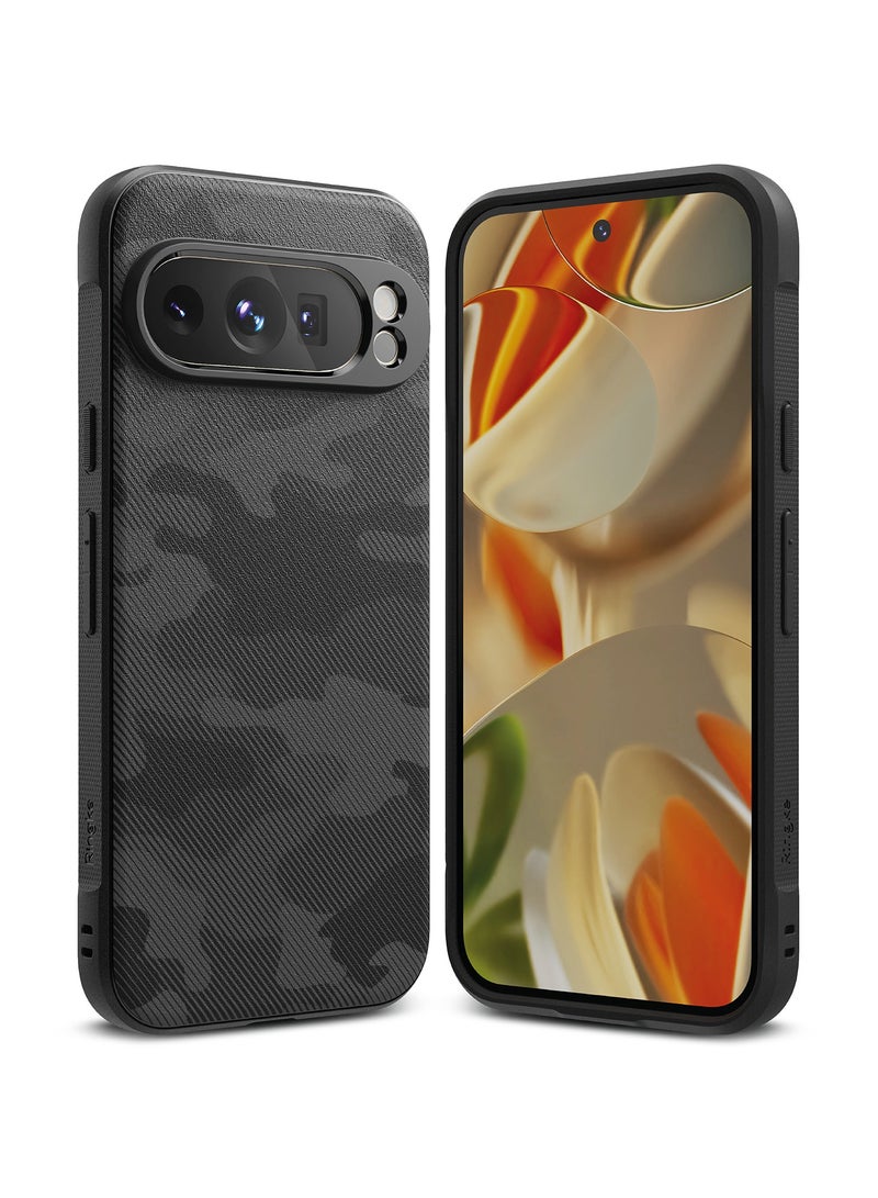 Ringke Onyx [Feels Good in The Hand] Designed for Google Pixel 9 Pro XL Case, Anti-Fingerprint Technology Prevents Oily Smudges Non-Slip Enhanced Grip Precise Cutouts for Camera CAMO BLACK - Image 1