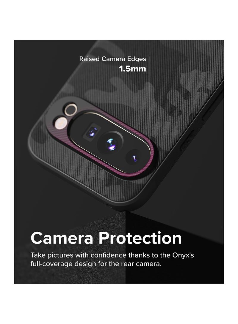 Ringke Onyx [Feels Good in The Hand] Designed for Google Pixel 9 Pro XL Case, Anti-Fingerprint Technology Prevents Oily Smudges Non-Slip Enhanced Grip Precise Cutouts for Camera CAMO BLACK - Image 4