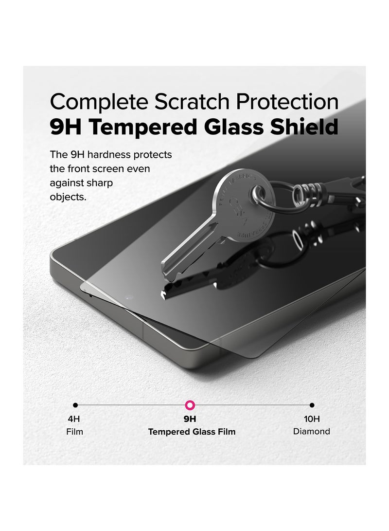 Ringke Easy Slide Pro [Super Easy to Install] Compatible with Samsung Galaxy S25 Ultra Screen Protector, Case Friendly 9H Hardness Tempered Glass with Simple installation Tool - 2 Pack CLEAR - Image 5