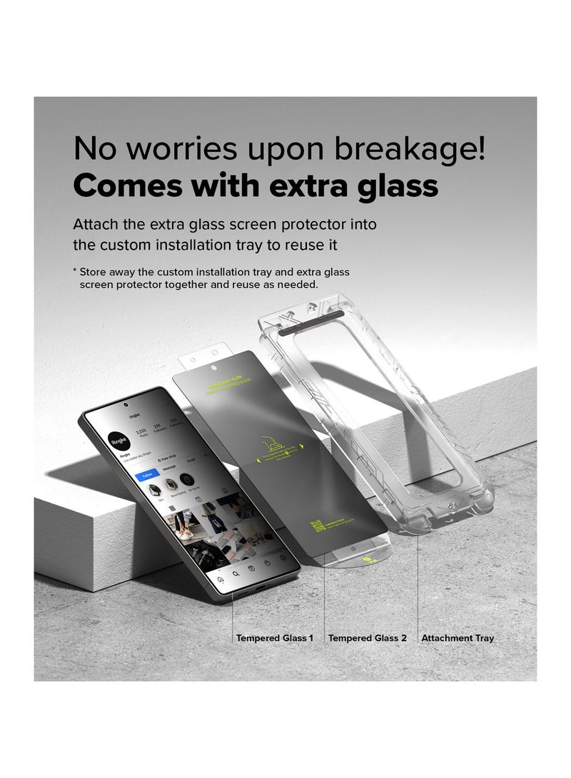 رينجك Ringke Easy Slide Pro Privacy [Anti Spy] Compatible with Samsung Galaxy S25 Ultra Screen Protector, Case Friendly 9H Hardness Tempered Glass with Simple installation Tool - 2 Pack CLEAR - Image 5