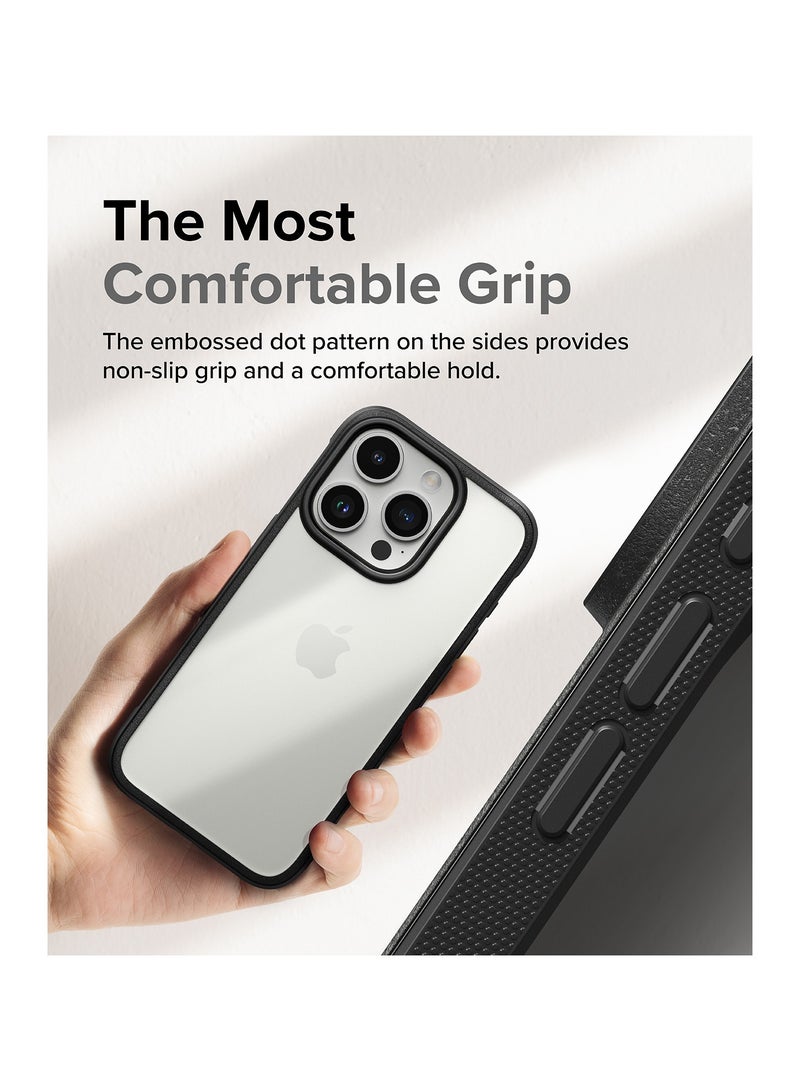 Ringke Fusion Bold [No More Discoloration] Compatible with iPhone 15 Pro Max Case, Enhanced Grip Technology Prevents Accidental Drops Non-Slip Anti-Yellowing Phone Cover BLACK - Image 3