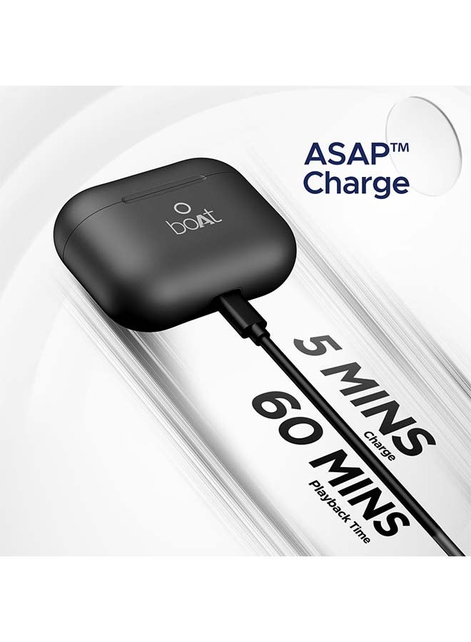 boAt Airdopes Joy TWS Earbuds with 35 hrs Playtime, Dual Mics with ENxTM Tech, ASAPTM Charging, IWPTM Tech, BEASTTM Mode with 50 ms Low Latency, Bluetooth v5.3, USB Type-C Port And IPX5 Sweat and Splash Resistance - Jet Black  - Image 3
