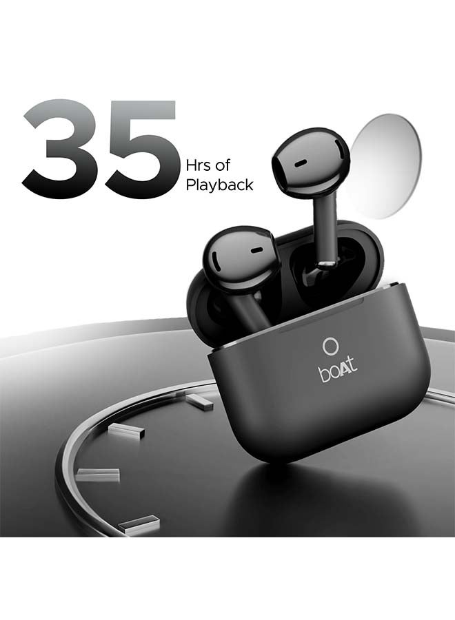 boAt Airdopes Joy TWS Earbuds with 35 hrs Playtime, Dual Mics with ENxTM Tech, ASAPTM Charging, IWPTM Tech, BEASTTM Mode with 50 ms Low Latency, Bluetooth v5.3, USB Type-C Port And IPX5 Sweat and Splash Resistance - Jet Black  - Image 4