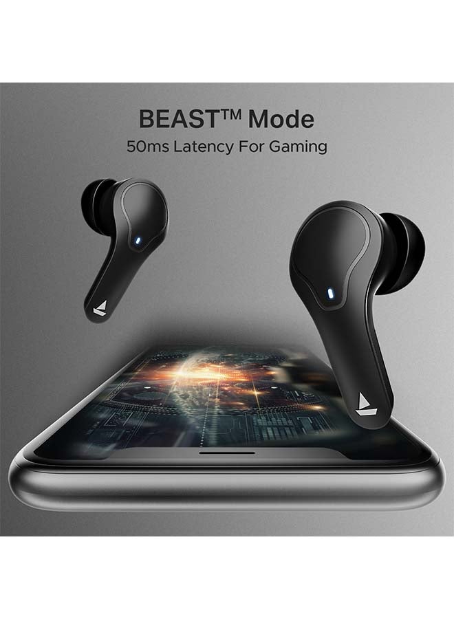boAt Airdopes Plus 311 TWS Earbuds with 50hrs Playback, Dual Mics with ENx™ Technology, Signature Sound, 50ms Low-Latency BEAST™ Mode, ASAP™ Charge, IWP™ Tech, BT v5.3 & IPX4 Water Resistance - Charcoal Black  - Image 5