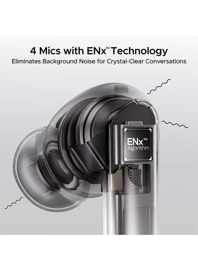 boAt Airdopes 111v2 TWS Earbuds with 50hrs Playback, 4 Mics with ENx™ Tech, Dual EQ Modes, 13mm Drivers, Multipoint Connection, ASAP™ Charge, BTv5.4 And IPX4 Rating - Ivory White  - Image 3