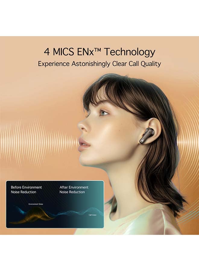 Airdopes 181 Pro w/ 100 HRS Playback, 4 Mics ENx Technology And ASAP Charge - Mocha Elegance