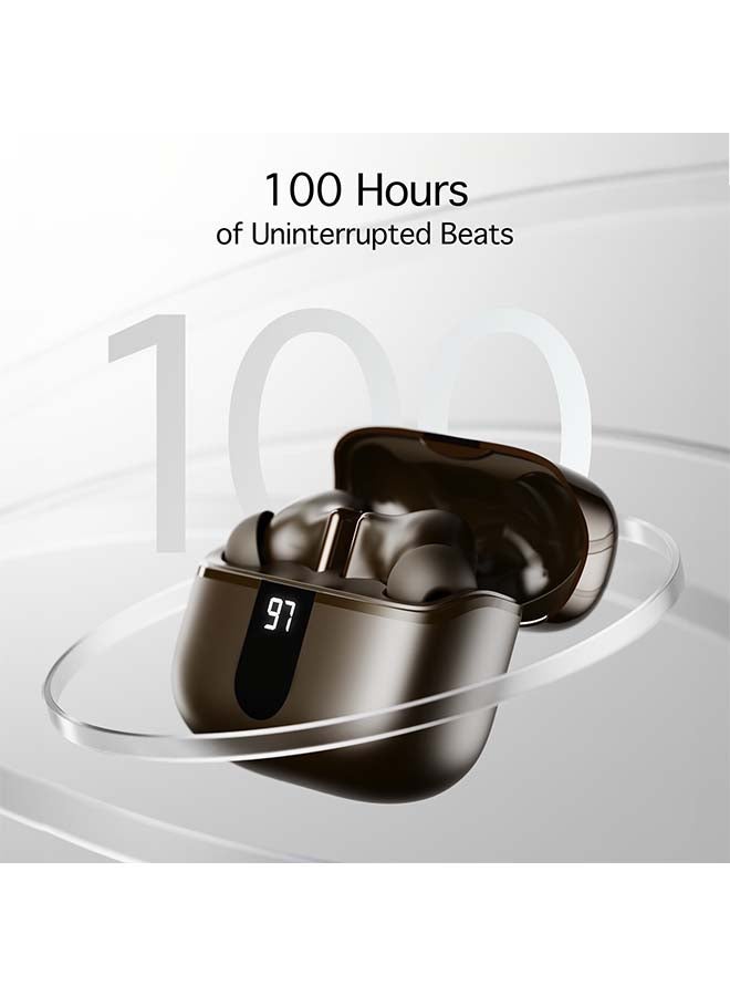 Airdopes 181 Pro w/ 100 HRS Playback, 4 Mics ENx Technology And ASAP Charge - Mocha Elegance