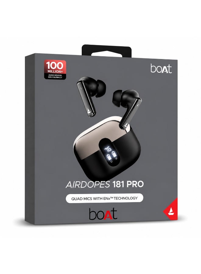 بوات Airdopes 181 Pro مع 100 ساعة من التشغيل، 4 ميكروفونات بتقنية ENx وشحن ASAP - Image 2