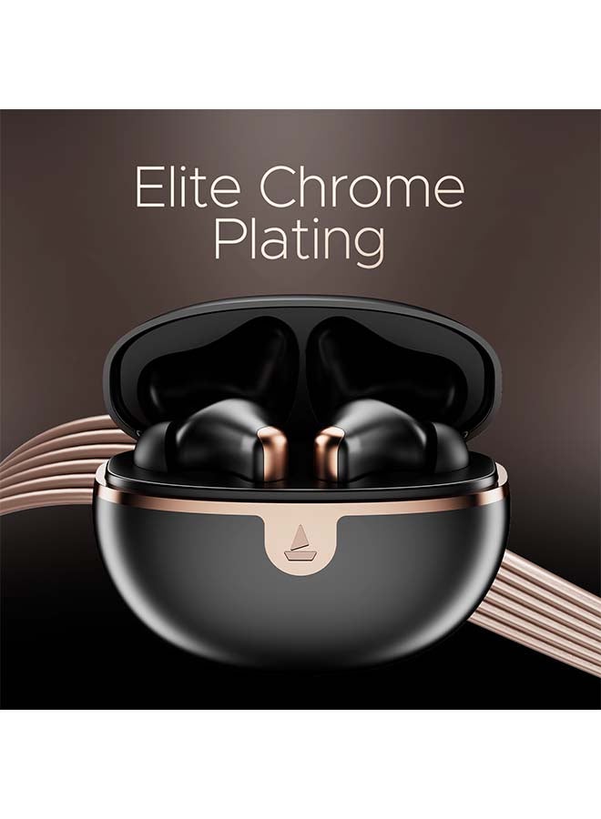 Airdopes 161 ANC ELITE TWS Earbuds with 32dB Active Noise Cancellation, 50hrs Playback, 50ms Low Latency BEAST™ Mode, 4 Mics with ENx™, Dual EQs, IWP™, ASAP™ Charge, BT v5.3 And IPX5 Resistance - Black