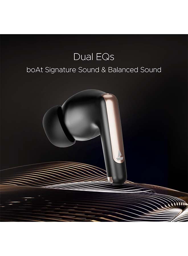 Airdopes 161 ANC ELITE TWS Earbuds with 32dB Active Noise Cancellation, 50hrs Playback, 50ms Low Latency BEAST™ Mode, 4 Mics with ENx™, Dual EQs, IWP™, ASAP™ Charge, BT v5.3 And IPX5 Resistance - Black