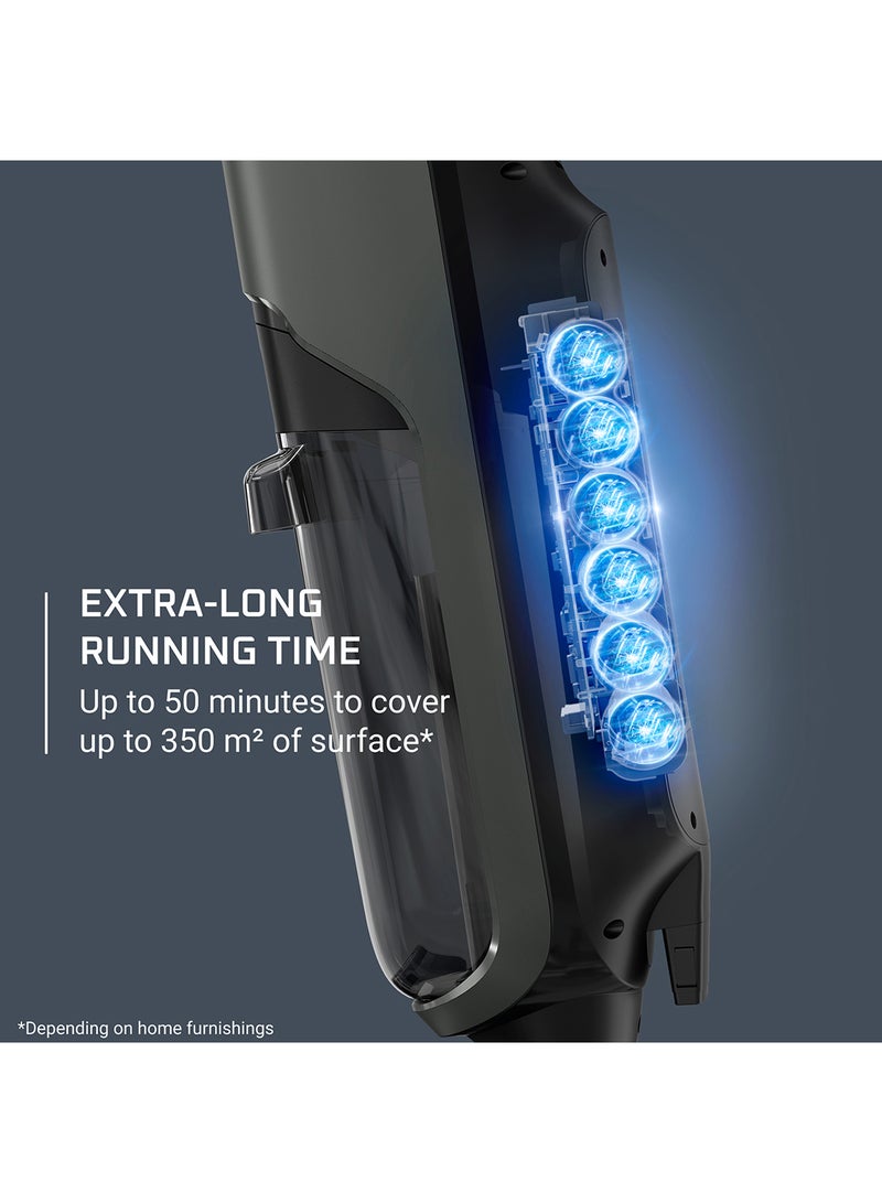 Tefal X-Clean 4 | Wet Dry Cordless Vacuum Cleaner | Timesaving 2-in-1 Washing and Vacuuming | Smart Dirt Detection | Extra-Long Running Time | GF5035M0 740 ml 200 W GF5035M0 MINK GREY/LIQUID METAL  - Image 5