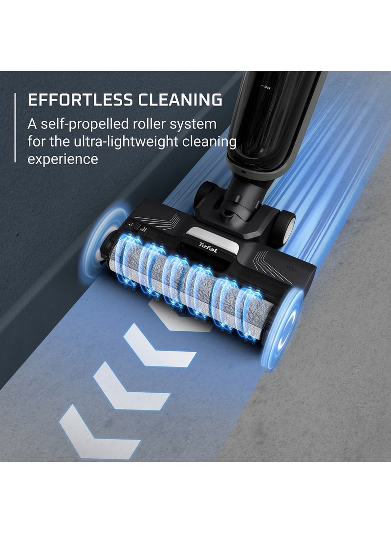 Tefal - X-Clean 4 | Wet Dry Cordless Vacuum Cleaner | Timesaving 2-in-1 Washing and Vacuuming | Smart Dirt Detection | Extra-Long Running Time | GF5035M0 740 ml 200 W GF5035M0 MINK GREY/LIQUID METAL - Image 1