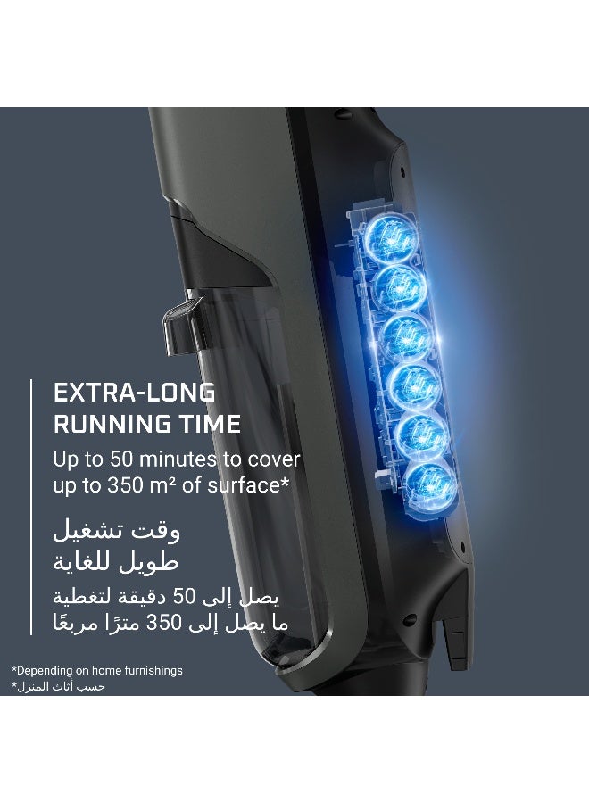 Tefal X-Clean 4 | Wet Dry Cordless Vacuum Cleaner | Timesaving 2-in-1 Washing and Vacuuming | Smart Dirt Detection | Extra-Long Running Time | GF5035M0 740 ml 200 W GF5035M0 MINK GREY/LIQUID METAL - Image 5