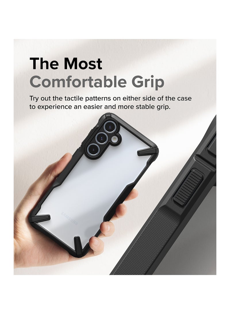 Ringke Fusion-X [Precise Cutouts for Camera Lenses] Compatible with Samsung Galaxy A55 Case, Augmented Bumper Clear Hard Back Heavy Duty Shockproof Protective Cover BLACK - Image 5