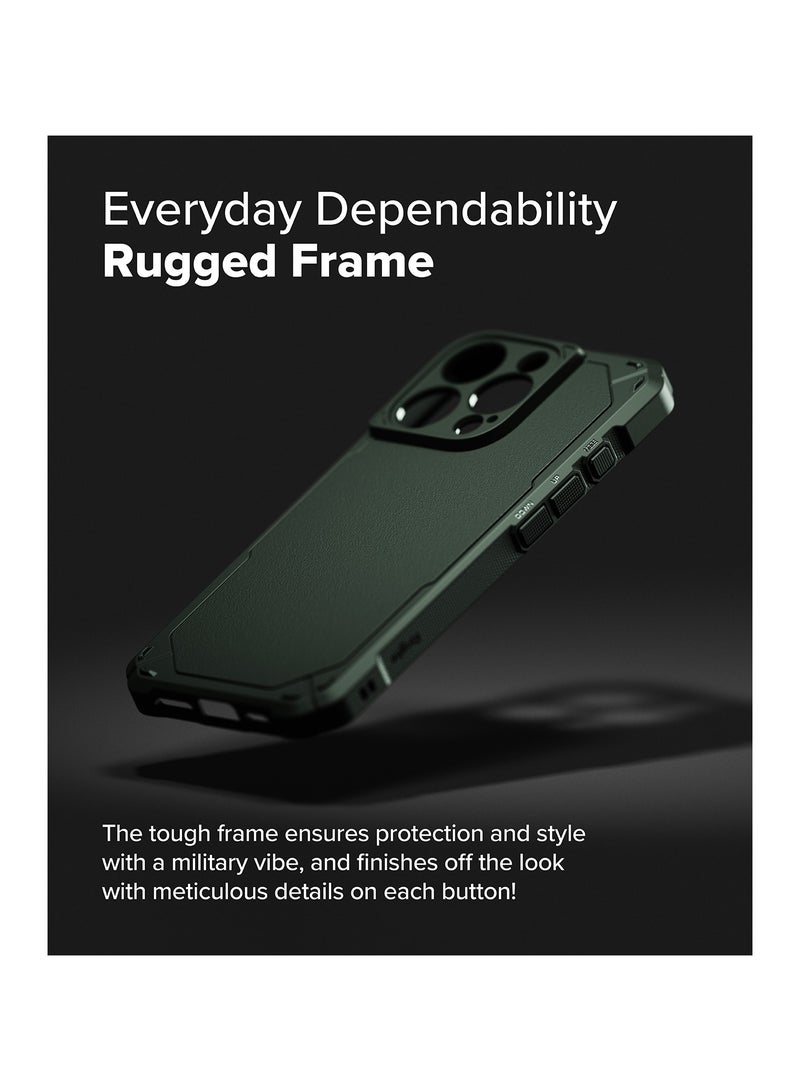 Ringke Rugged Gear [Oil & Dirt Resistant] Compatible with iPhone 16 Pro Max Case, Prevents Oily Smudges Non-Slip Enhanced Grip Protective Cover Precise Cutouts for Camera DARK GREEN - Image 4