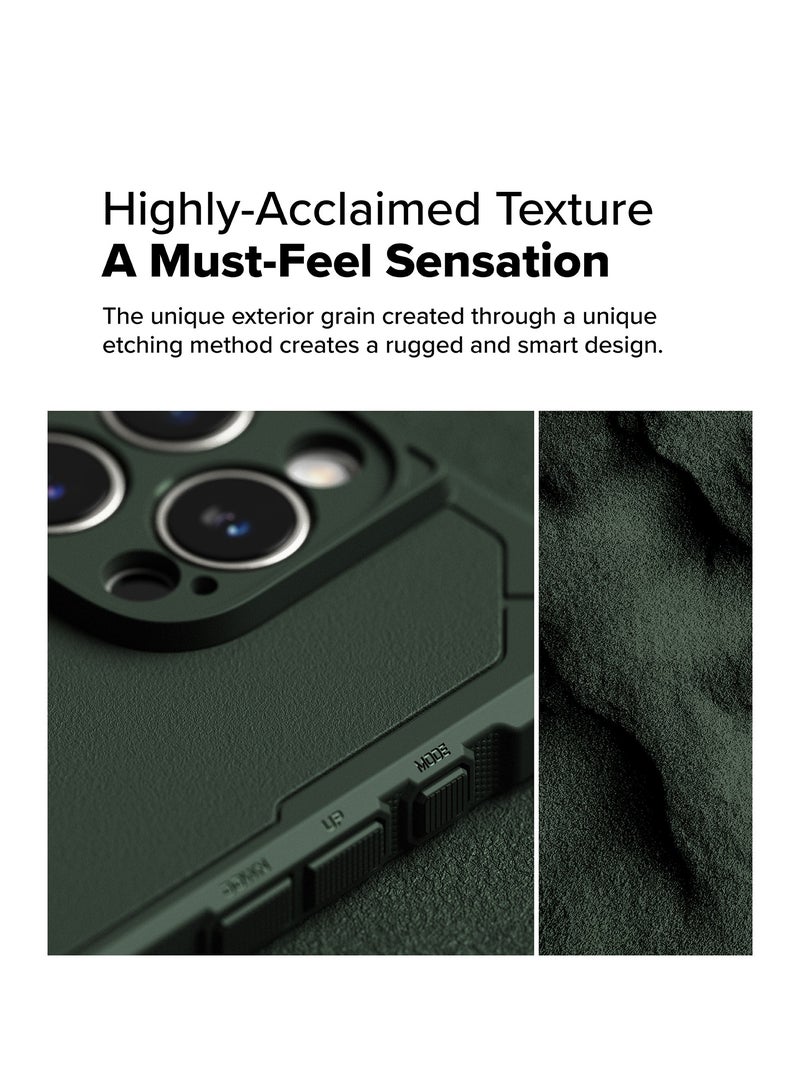 Ringke Rugged Gear [Oil & Dirt Resistant] Compatible with iPhone 16 Pro Max Case, Prevents Oily Smudges Non-Slip Enhanced Grip Protective Cover Precise Cutouts for Camera DARK GREEN - Image 5