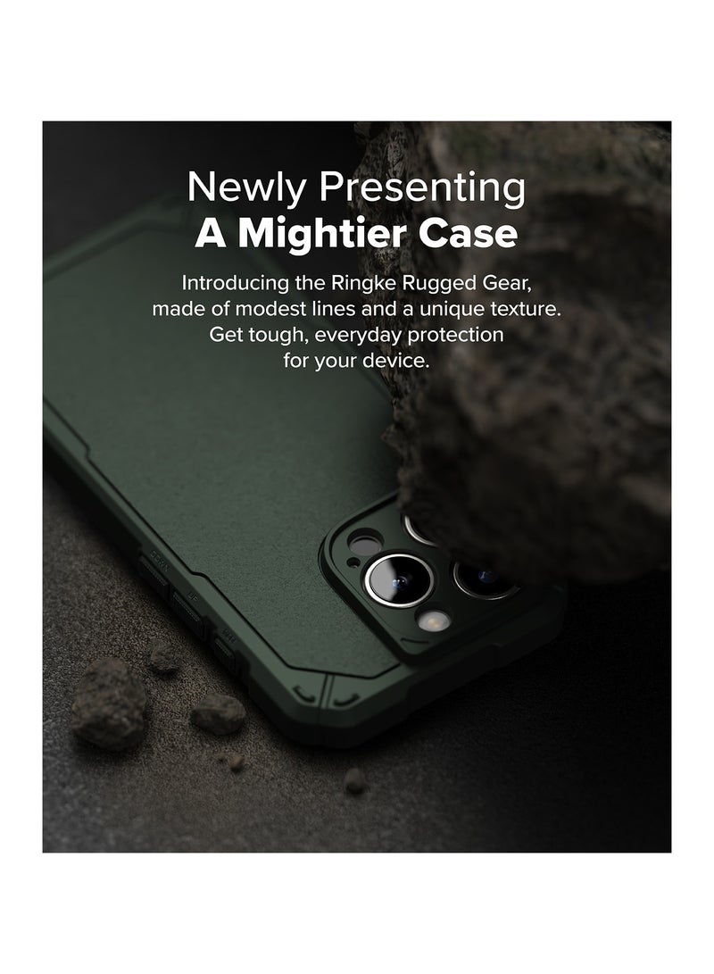Ringke Rugged Gear [Oil & Dirt Resistant] Compatible with iPhone 16 Pro Max Case, Prevents Oily Smudges Non-Slip Enhanced Grip Protective Cover Precise Cutouts for Camera DARK GREEN - Image 3