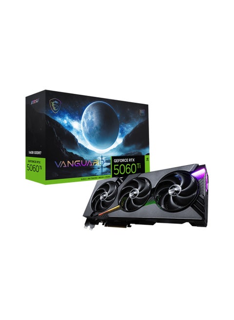 GeForce RTX 5060 Ti 16G VANGUARD SOC Graphics Card, 16GB GDDR6, PCIe 4.0, Dual Fan Cooling, 4K, VR-Ready, Ray Tracing, HDMI 2.1 & DisplayPort 1.4, Black | G506T-16VGS